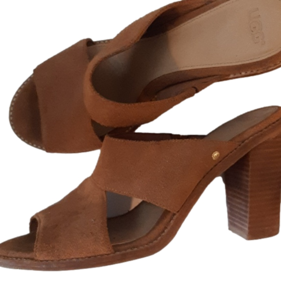 COPY - Tan UGG Heel Sandals 9.5 - Picture 1 of 4